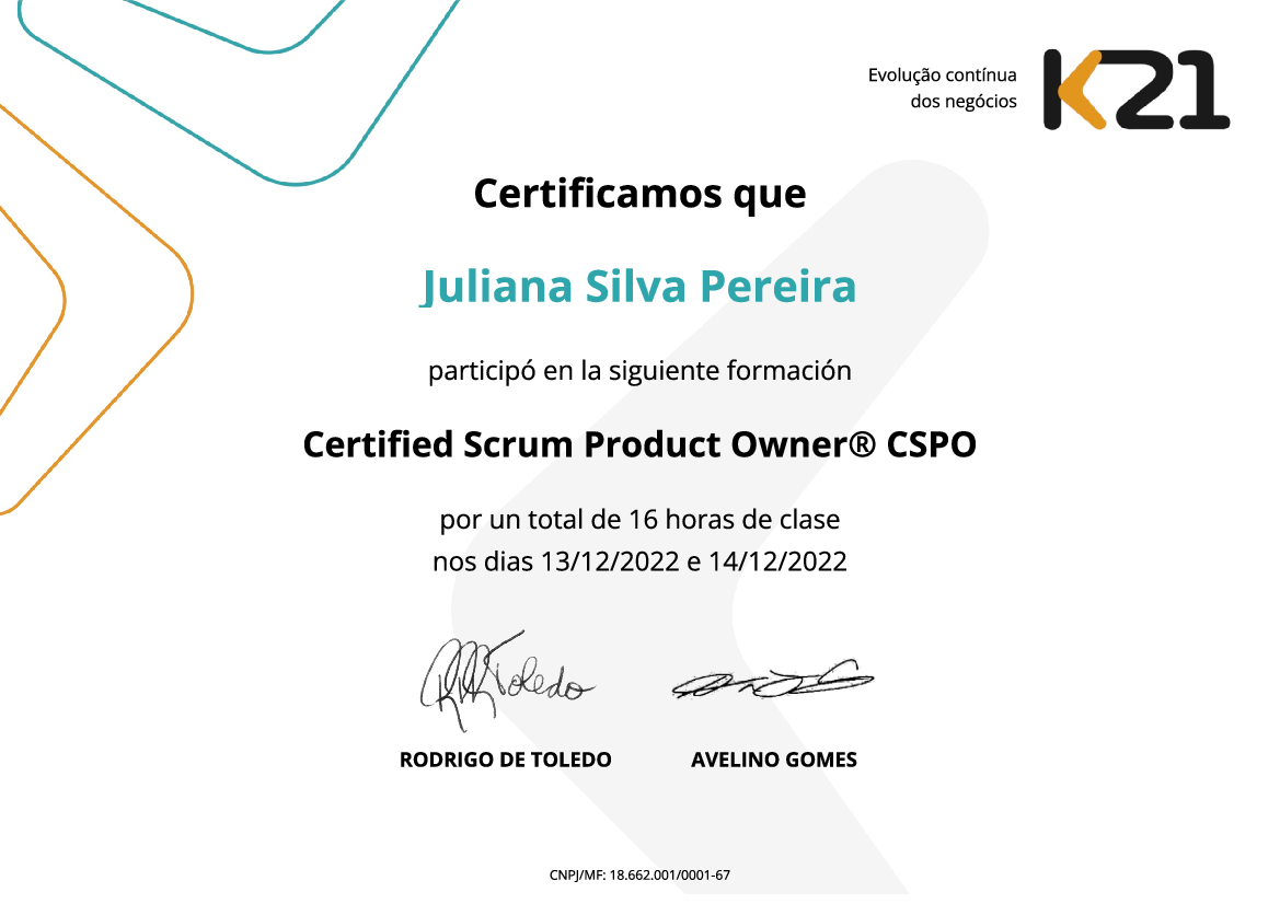 Certificado K21